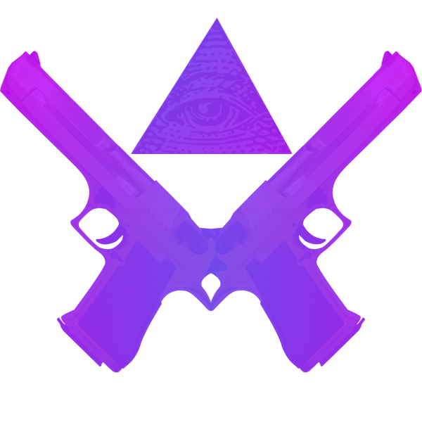 Фиолетовые голографические наклейки КС го