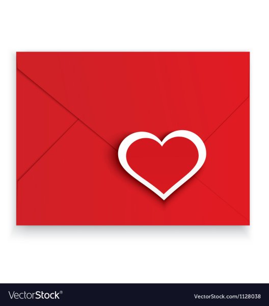 Сердце в конверте Фотобанк