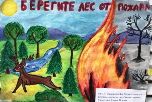 Рисунок на противопожарную тему