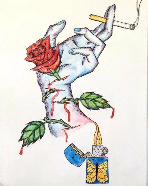 Плакат против курения и алкоголя