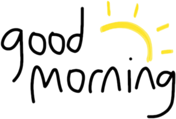 Good morning на прозрачном фоне