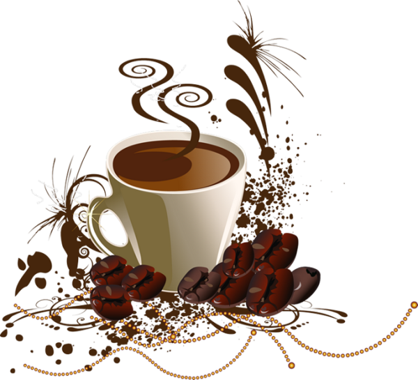 Кофейная тематика на белом фоне