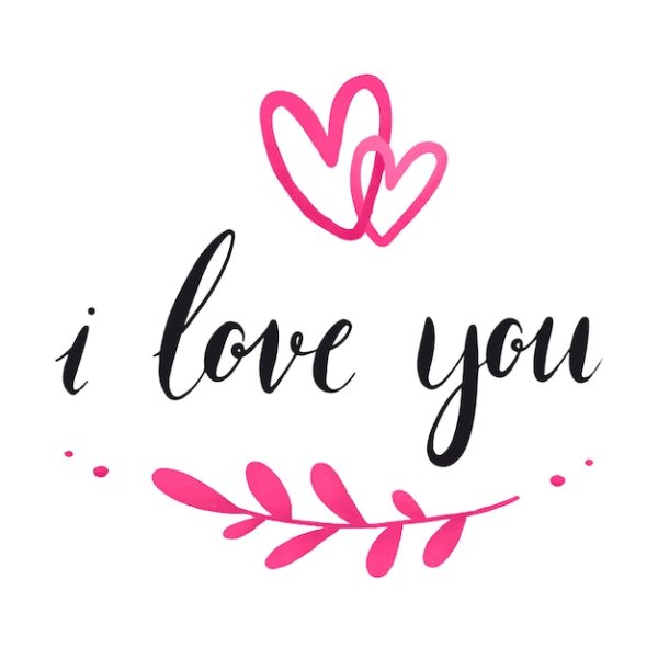 Надпись люблю