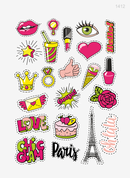 Наклейки девчонки