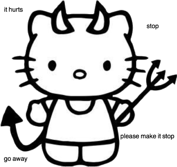 Хелол Кити черно белая