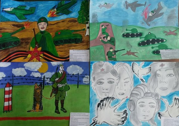 Рисунок на военно патриотическую тему