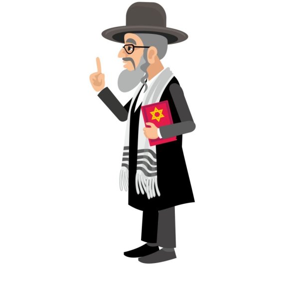 Еврей на белом фоне