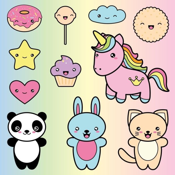 Рисунки для наклеек легкие милые