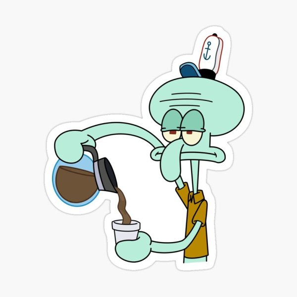 Сквидвард с кофе