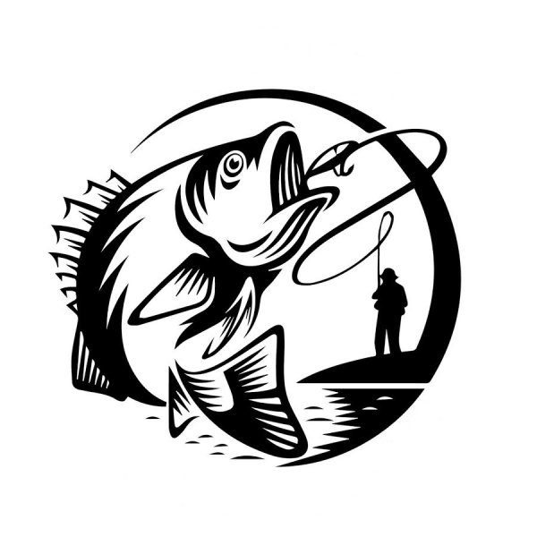 Рыболовные наклейки на машину