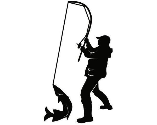 Наклейка рыбалка на машину