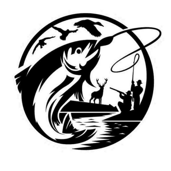 Трафарет рыбалка