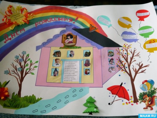 Плакат с юбилеем детский сад