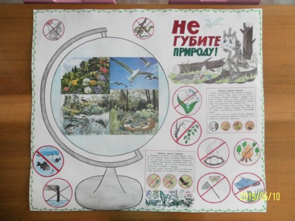 Плакат не губите природу