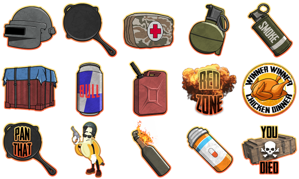 Стикеры PUBG для торта