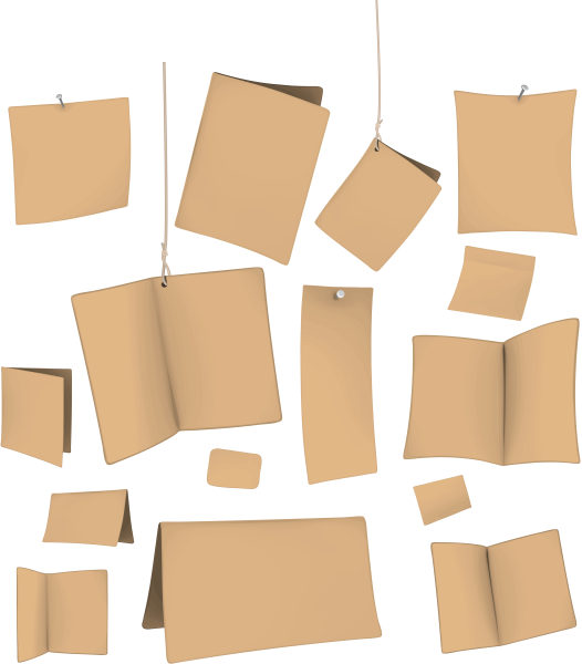 Бумажные Стикеры для фотошопа