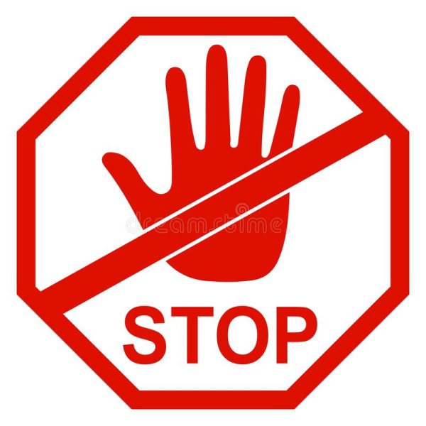 Стоп табличка рука