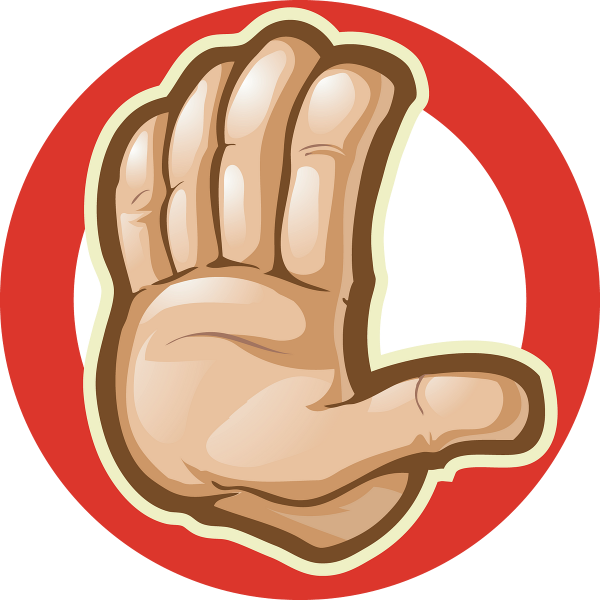 Жест стоп рукой