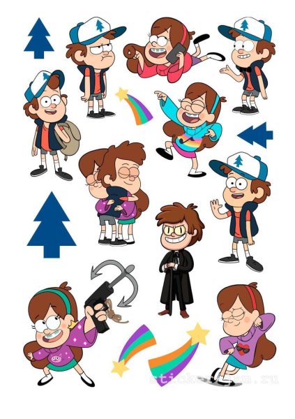 Наклейки для ЛД Гравити Фолз