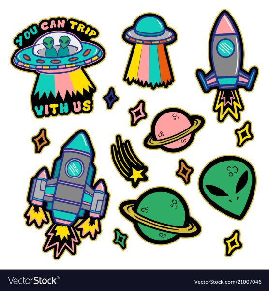 Наклейки на тему космос