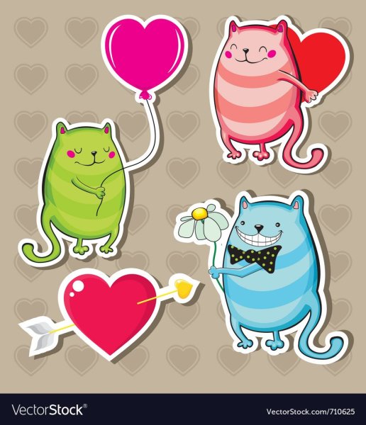 Наклейки "день Валентина"