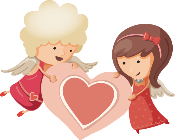 День Святого Валентина ангелочки