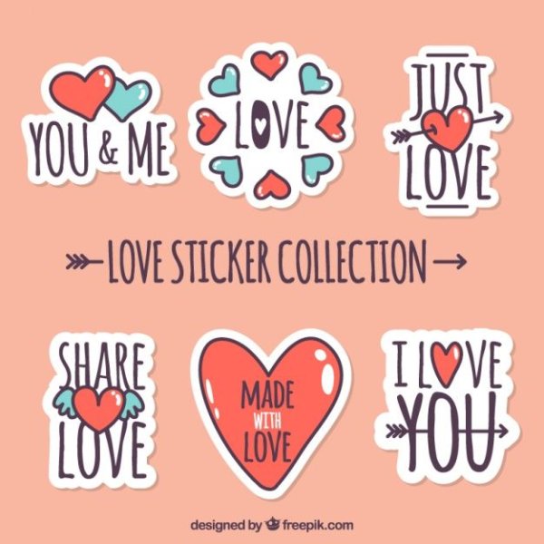 Наклейки Love