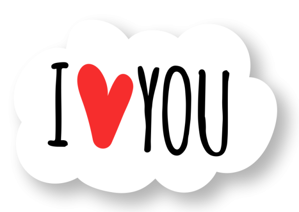 Наклейка i Love you