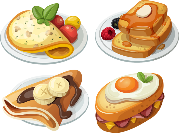 Наклейки для срисовки еда легкие