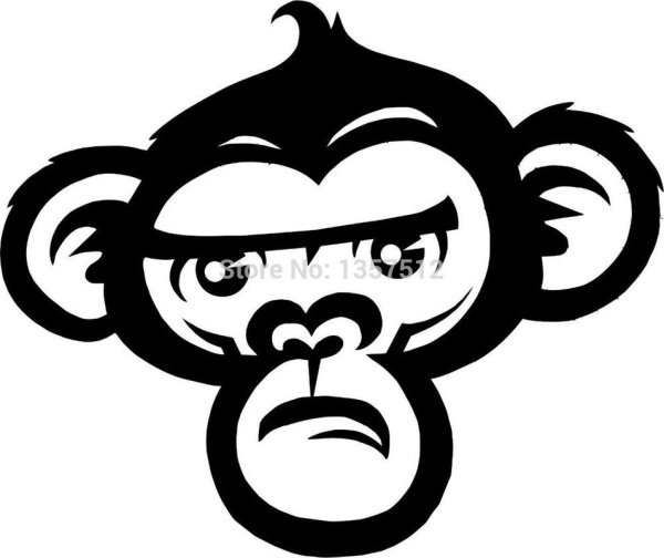 Наклейки обезьяны