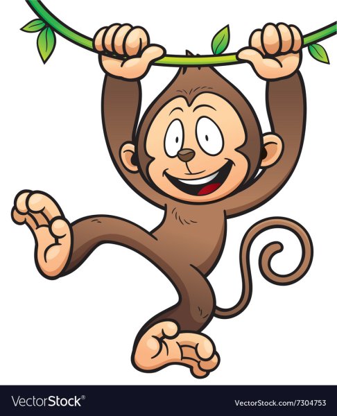 Хвост мультяшный обезьяны