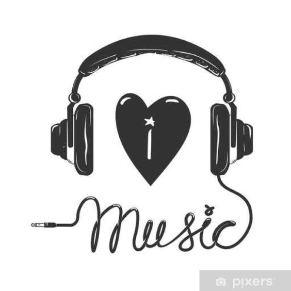 Наушники стикер