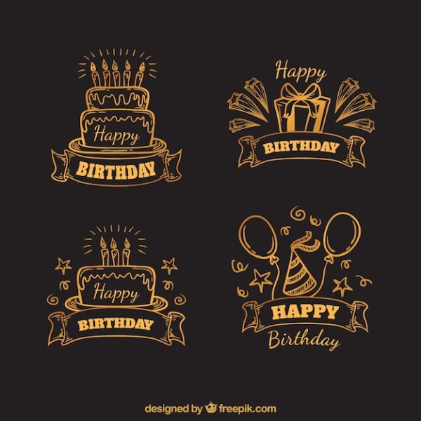 Наклейка на день рождения вектор