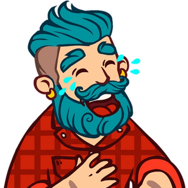 Нарисованный мужик с бородой