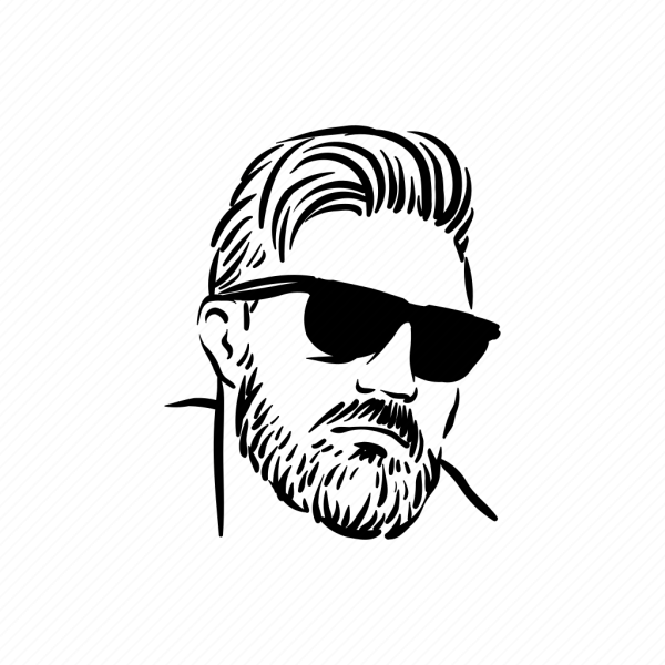 Борода силуэт