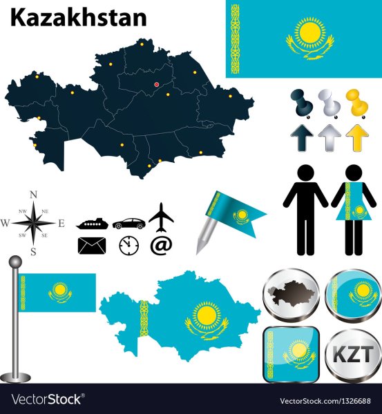 Флаг Казахстана сердце