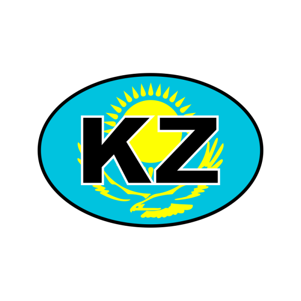 Флаг Казахстана круглый