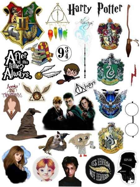 Гарри Поттер вектор чб