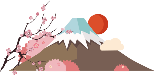 Гора Фудзияма в Японии вектор