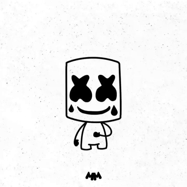 Маршмеллоу рисунок для детей