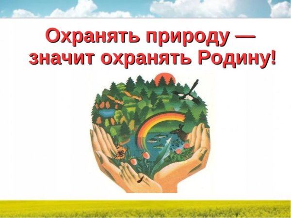 Беречь природу значит охранять родину