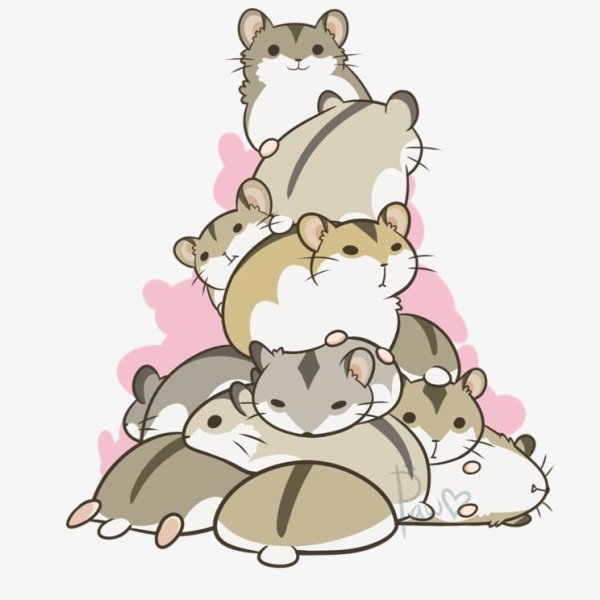 Стикеры хомяки для личного дневника