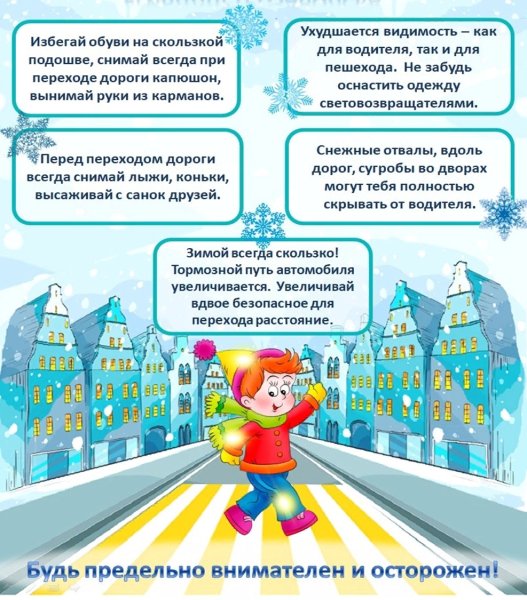 Безопасность на зимней дороге для детей