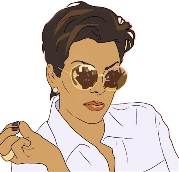 Стикер Крис с телефоном