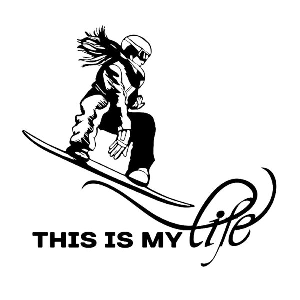 Эскиз сноубордист