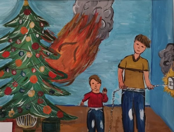 Плакат на тему безопасная елка