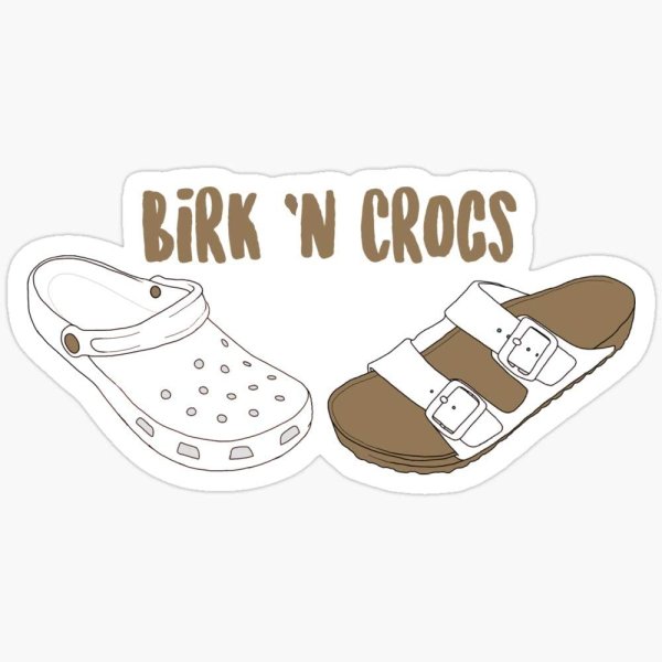 Crocs с наклейками