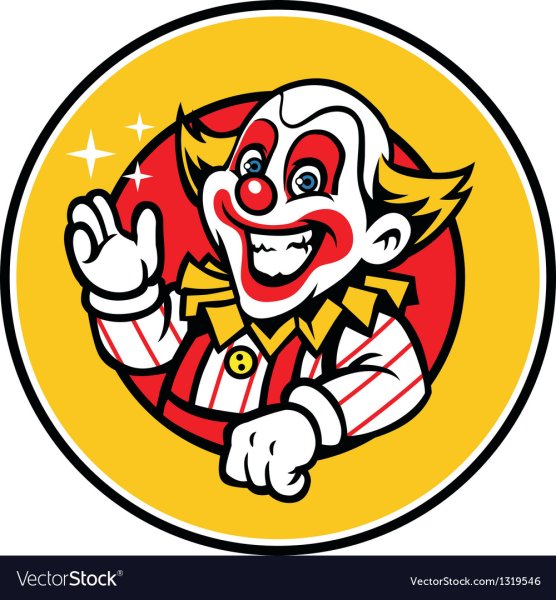 Клоун стикер