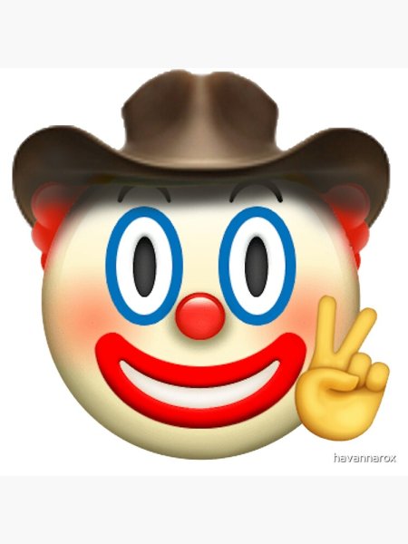 Смайлик клоуна Скопировать