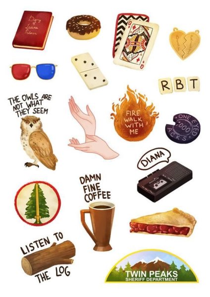 Стикеры Купер Твин пикс